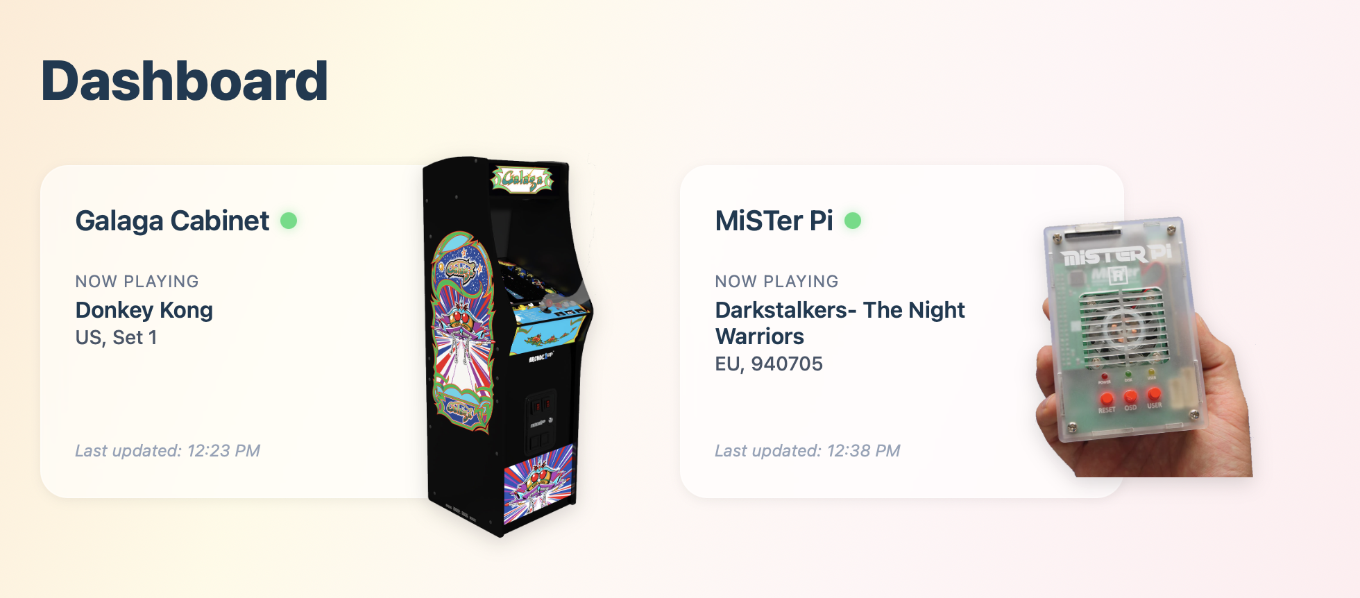 QuarterMiSTer Dashboard
